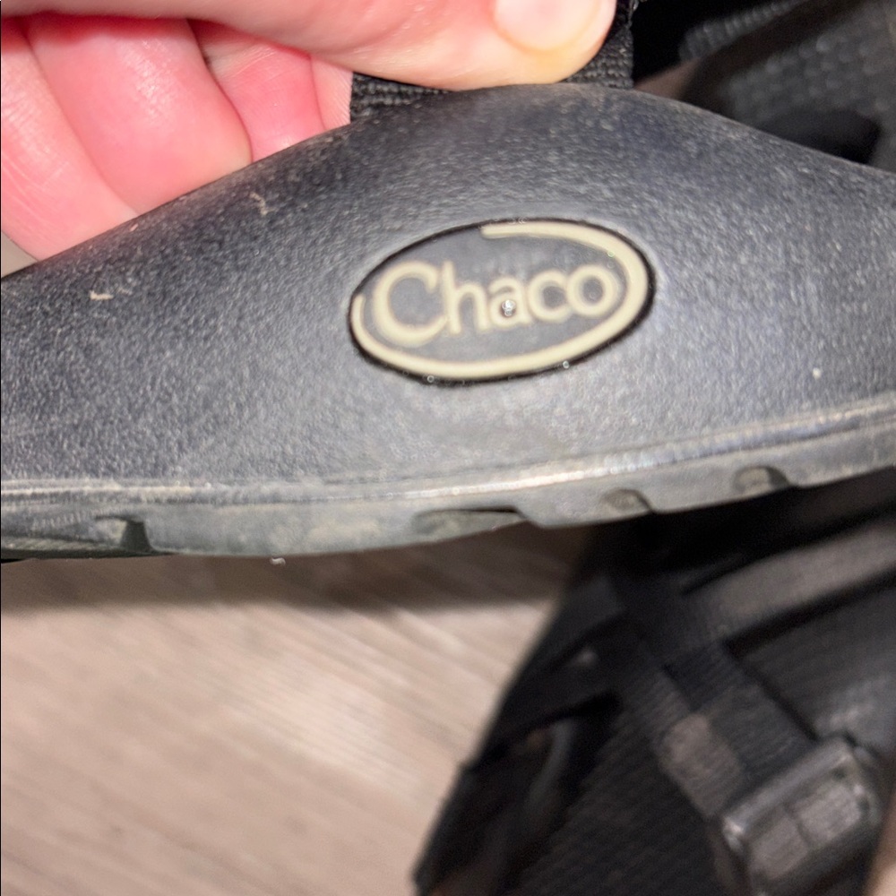 Chaco Black Double Strap Toe Loop Sandals - image 2